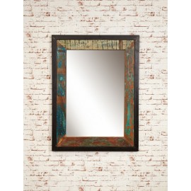 Mirror frame or image from antiqued wood, Teak