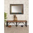 Mirror frame or image from antiqued wood, Teak