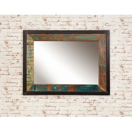 Mirror frame or image from antiqued wood, Teak