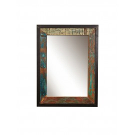 Mirror frame or image from antiqued wood, Teak