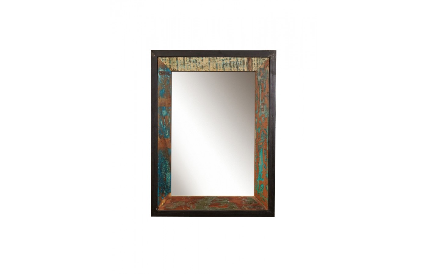 Mirror frame or image from antiqued wood, Teak