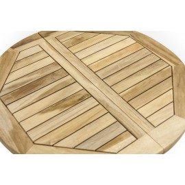 Octagonal garden table - 50 cm, Teak