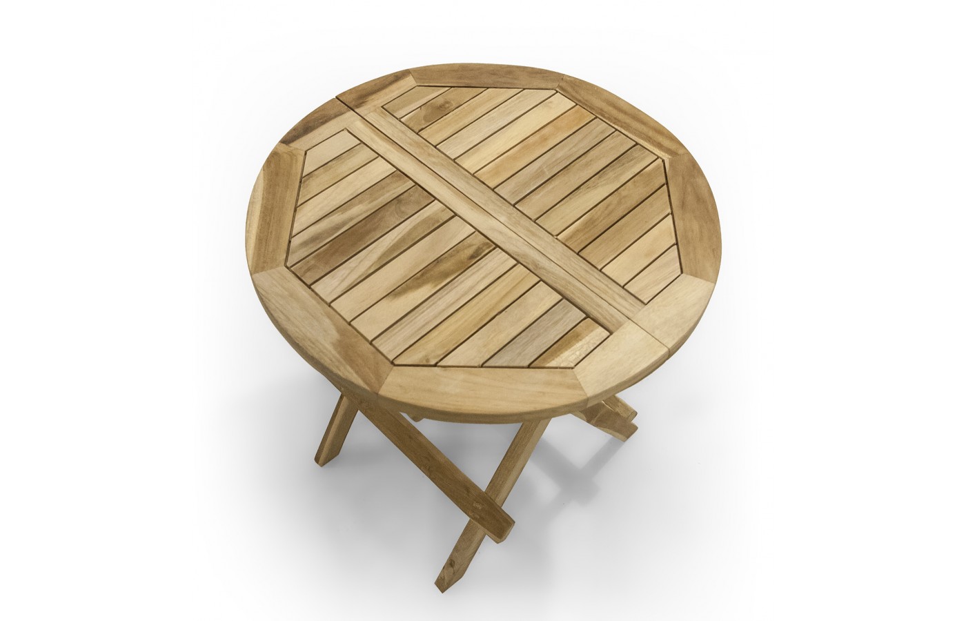 Octagonal garden table - 50 cm, Teak