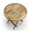 Octagonal garden table - 50 cm, Teak