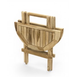 Stolik ogrodowy okrągły składany - 50 cm, Teak