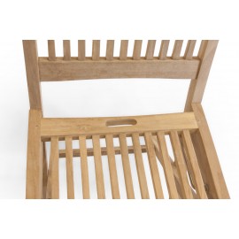 Folding garden chair with handle, Teak wood