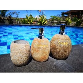 Stone bathroom set, 3 pieces