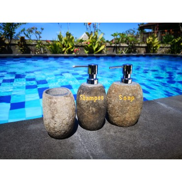 Stone bathroom set, 3 pieces