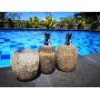 Stone bathroom set, 3 pieces