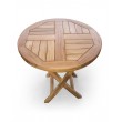 Stół ogrodowy okrągły Andir składany - 50/75 cm Teak