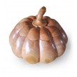 Pumpkin casket from exotic wood, Teak, 20 cm