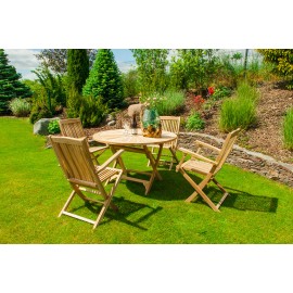 Folding garden chair with armrests, Teak wood