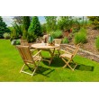 Folding garden chair with armrests, Teak wood