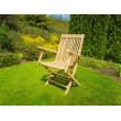 Folding garden chair with armrests, Teak wood