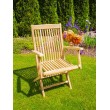 Folding garden chair with armrests, Teak wood