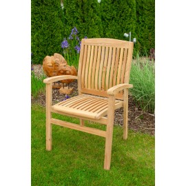 Badal garden chair with armrests, Teak