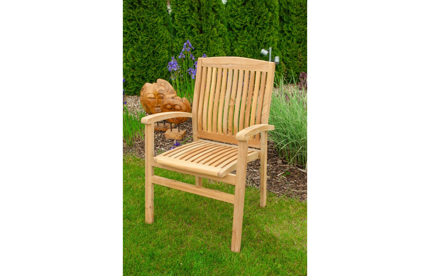 Badal garden chair with armrests, Teak