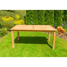 Rectangular garden table, Teak 160x80 cm