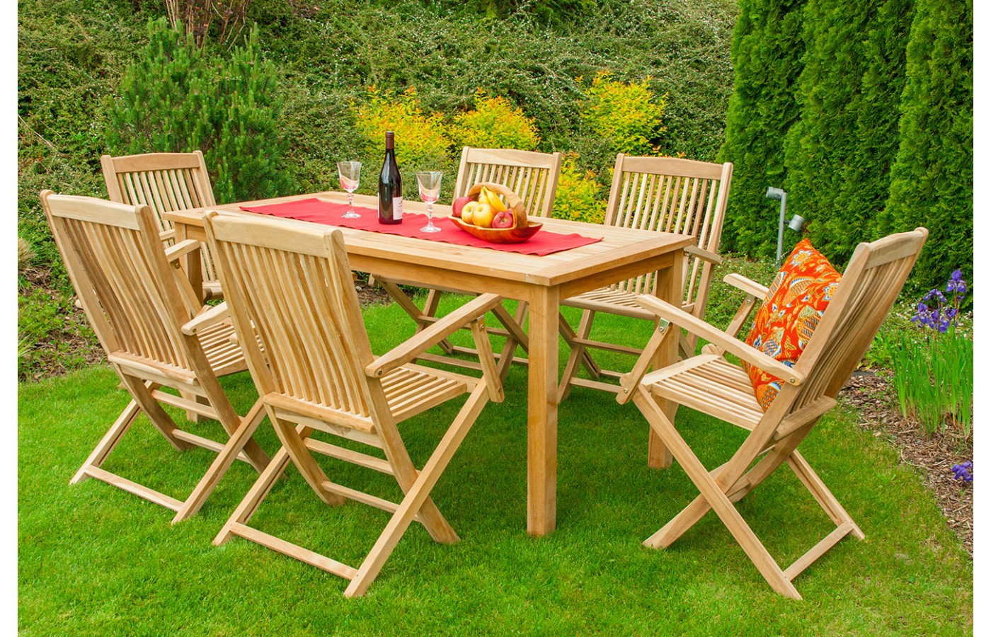 Rectangular garden table, Teak 160x80 cm