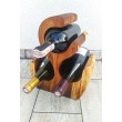 Original Wine Rack 3 Bottle, Solid Suar Wood