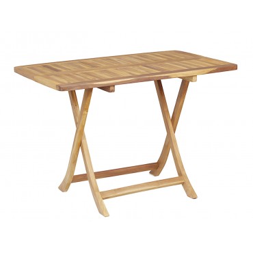 Folding garden teak table