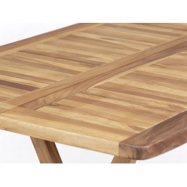 Folding garden teak table