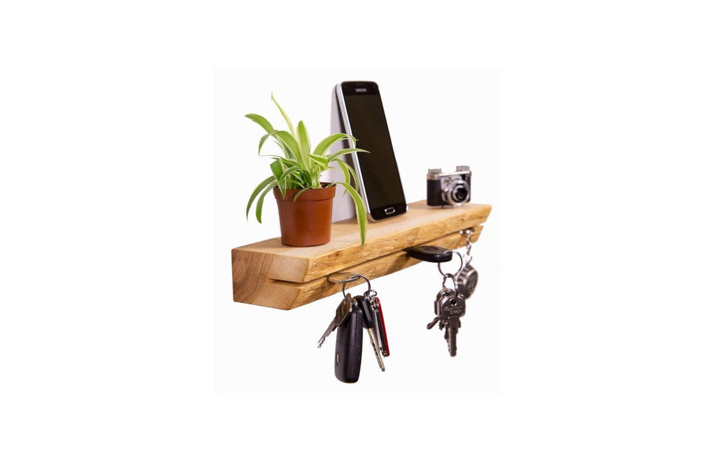 Key shelf - teak wood