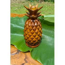 Pineapple fruit-shaped teak casket