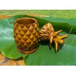 Pineapple fruit-shaped teak casket