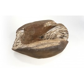 Teak wood bowl of irregular shape