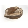 Teak wood bowl of irregular shape