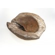 Teak wood bowl of irregular shape