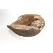 Teak wood bowl of irregular shape