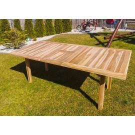 Folden garden table, rectangular, wood Teak 160/200 cm