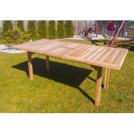 Folden garden table, rectangular, wood Teak 160/200 cm