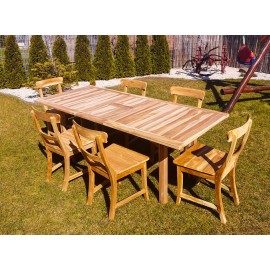 Folden garden table, rectangular, wood Teak 160/200 cm