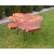 Coffee table with teak root top