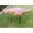 Coffee table with teak root top