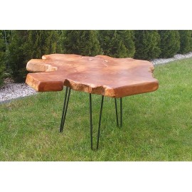 Coffee table with teak root top