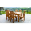 Aton table set and 6 chairs, teak