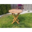 Stół ogrodowy okrągły Andir składany - 70/75 cm Teak