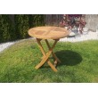 Stół ogrodowy okrągły Andir składany - 70/75 cm Teak