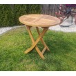 Stół ogrodowy okrągły Andir składany - 70/75 cm Teak