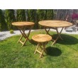 Stół ogrodowy okrągły Andir składany - 70/75 cm Teak