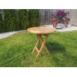 Stół ogrodowy okrągły Andir składany - 50/50 cm Teak