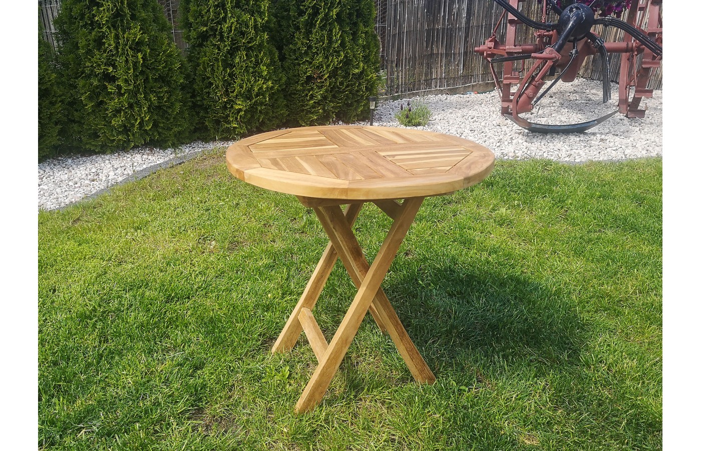 Folding garden table Andir - 50/50 cm, Teak