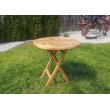 Stół ogrodowy okrągły Andir składany - 50/50 cm Teak