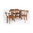 Set table with chairs made of Suar wood