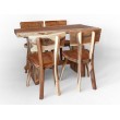 Set table with chairs made of Suar wood