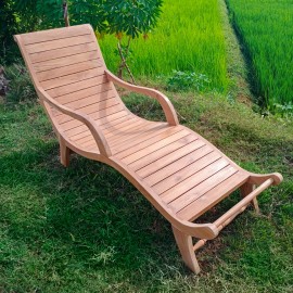 Sebani deck sun lounger, teakwood